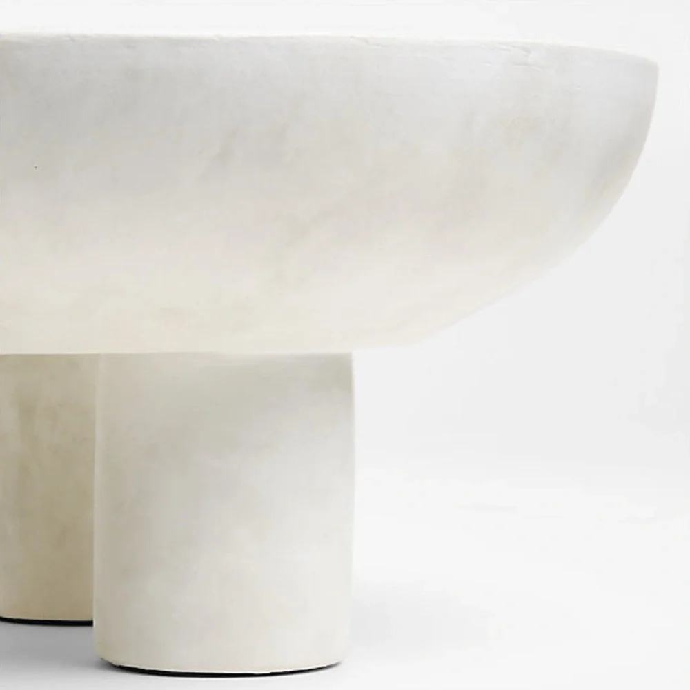 New! Crate&Barrel White Tri-Footed Ceramic Bowl